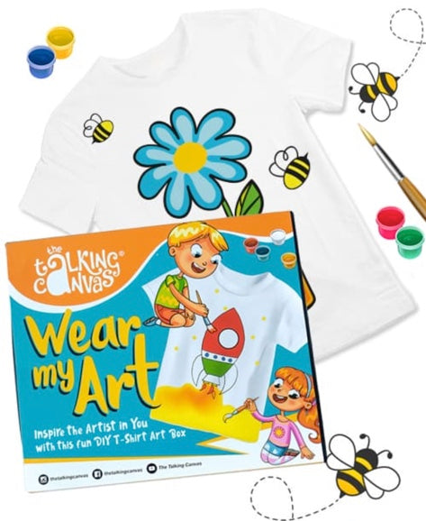 Wear My Art DIY Kit-Kids T-Shirt-Flower Stencil