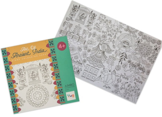 Art of Ancient India + Jumbo Colouring Sheet