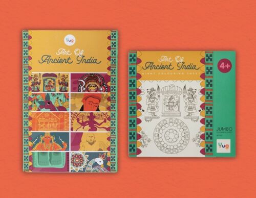 Art of Ancient India + Jumbo Colouring Sheet