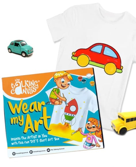 Wear My Art DIY Kit – Kids T-Shirt – Car Stencil